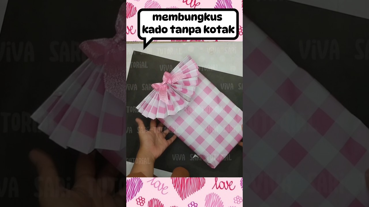 bungkus kado tanpa kota #giftwrapping #membungkuskado #bungkuskadokreatif