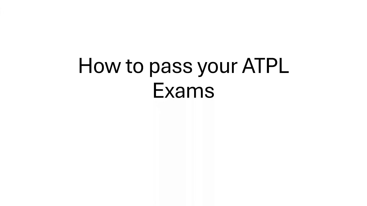 How To Pass Your ATPL Exams