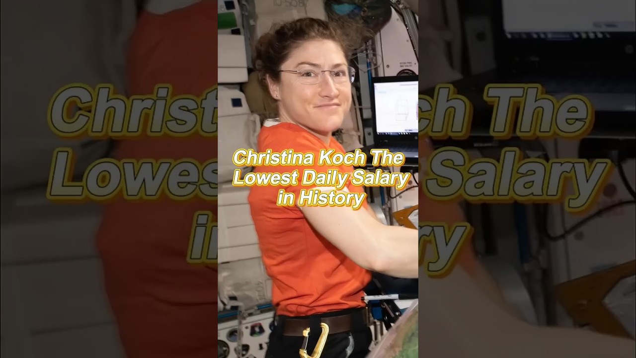 Christina Koch the lowest daily salary in history #christinakoch #viralvideo