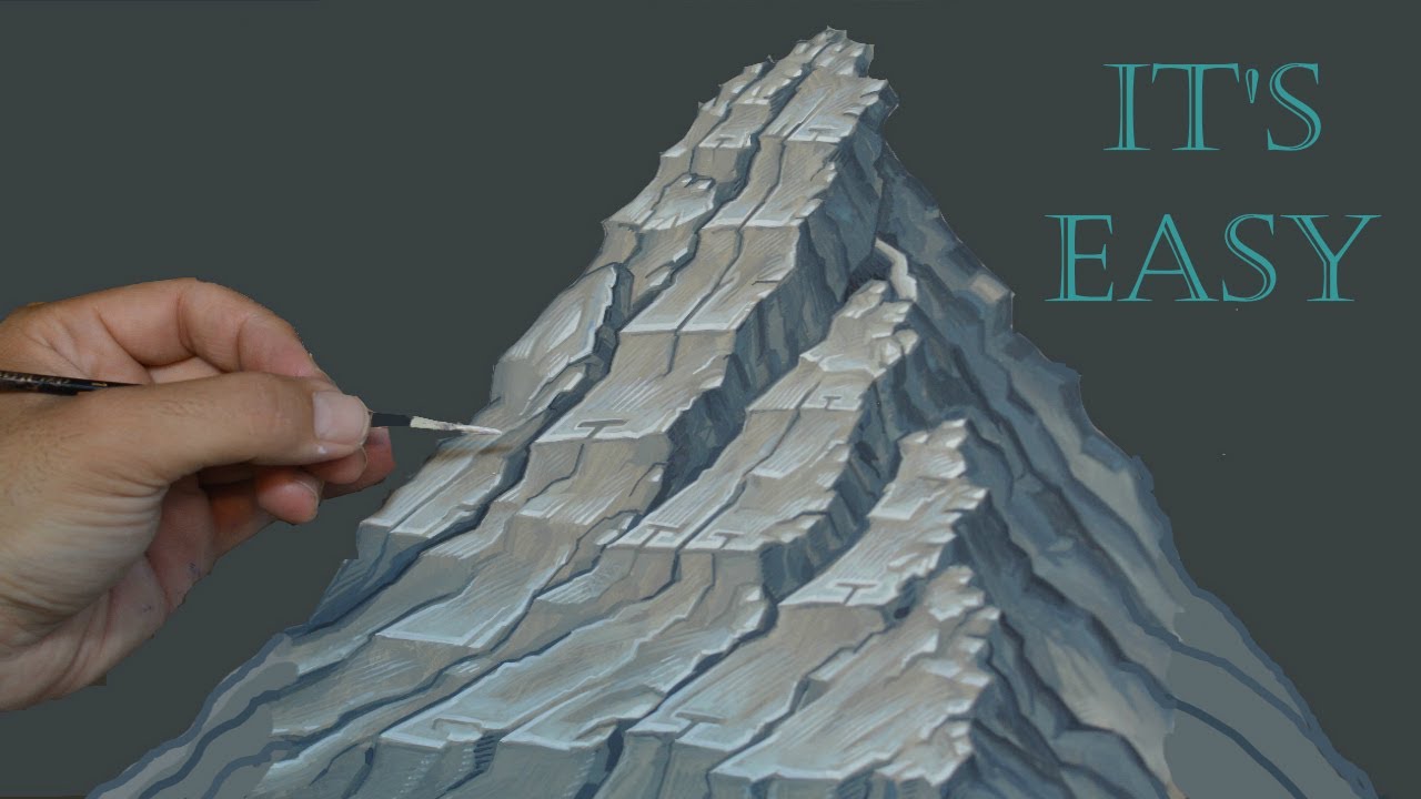 Μάθημα Αγιογραφίας. Byzantine Iconography tutorial. How to paint a  mountain step by step.