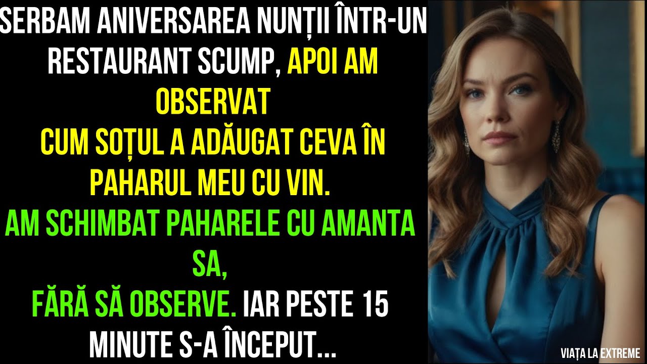 Am observat cum soțul a adăugat ceva în paharul meu cu vin. Am schimbat paharele cu amanta sa Iar...