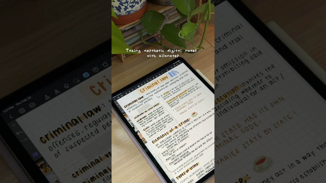 Aesthetic Notes on IPad ✍🏼 | #notetaking #kilonotes #digitalnotes #notetaking