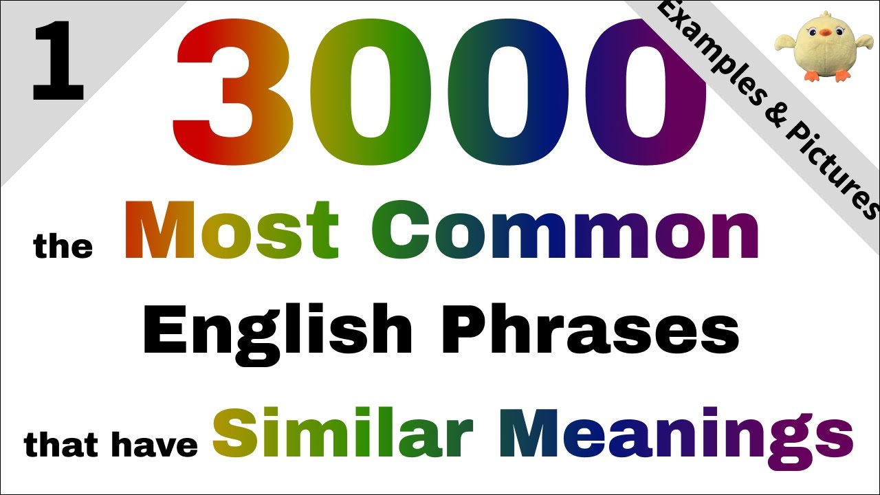 English listening and speaking practice: 3000 Sentences that have similar meanings, English Thinking