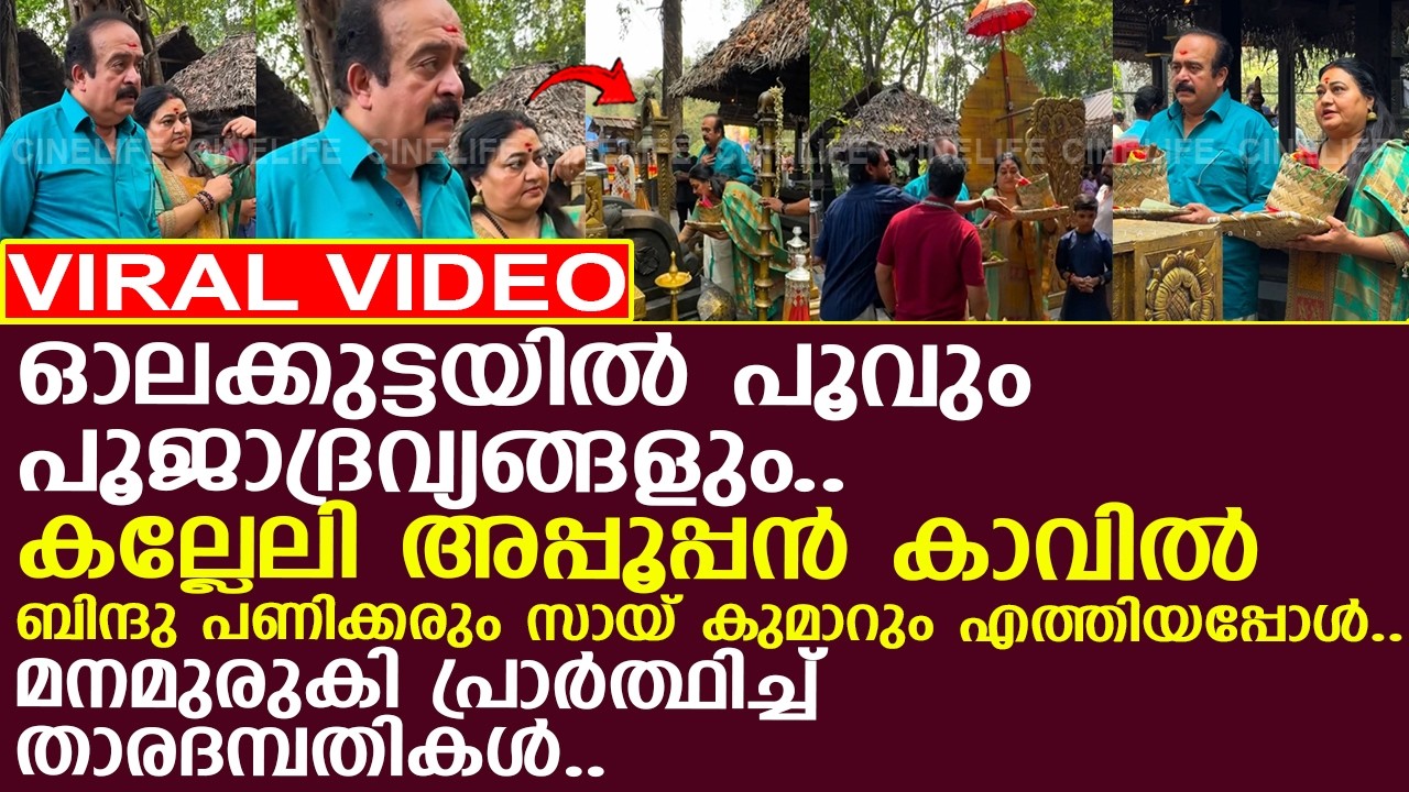 കല്ലേലി അപ്പൂപ്പന്‍ കാവില്‍ ബിന്ദു പണിക്കരും സായ് കുമാറും എത്തിയപ്പോള്‍..!! l Saikumar l Bindu