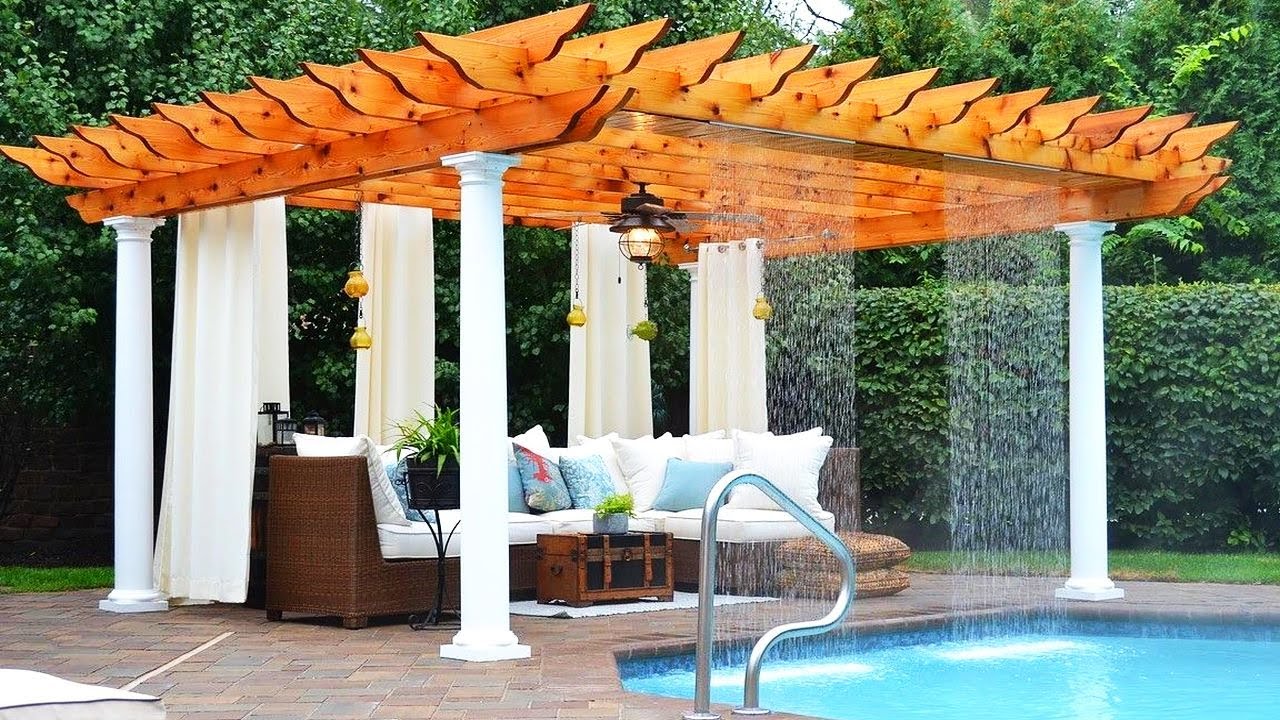 POOL PERGOLA DESIGN IDEAS | BACKYARD POOL AREA WITH BEST PERGOLA STRUCTURE FOR OUTDOOR LIVING SPACE
