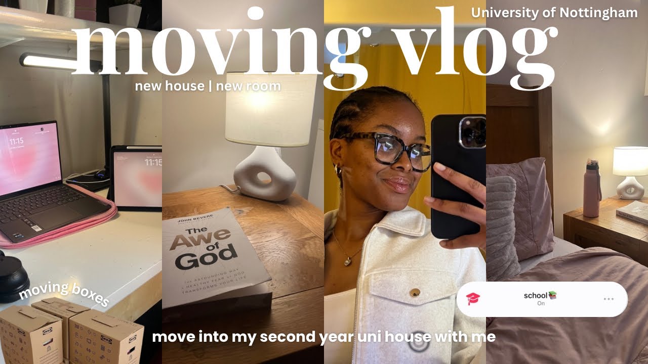 move into my second year uni house with me | moving vlog, room tour, notts 