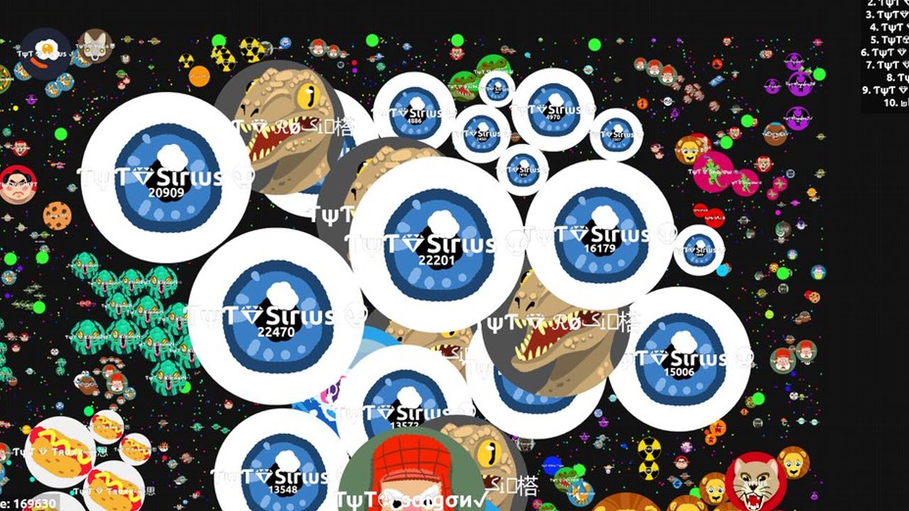 180,000 mass in AGARIO! World record agar.io gameplay?! TYT Sirius