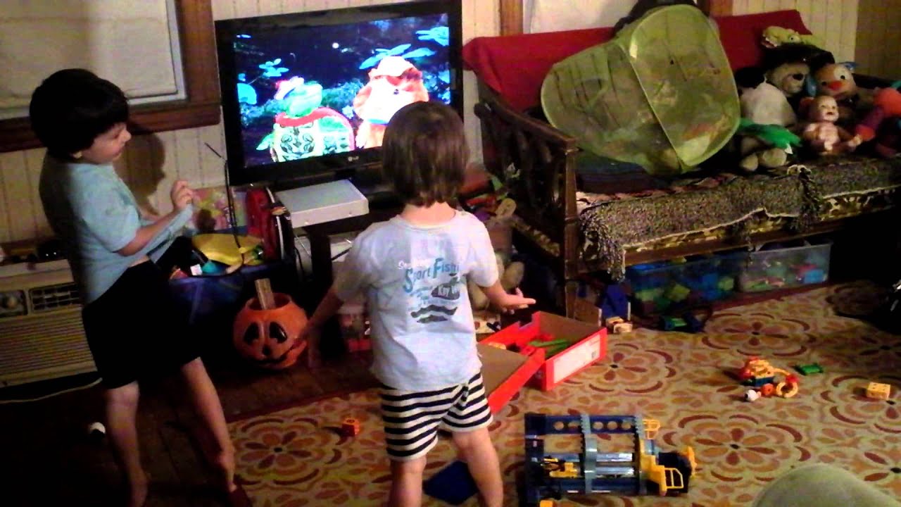 Theo and Lucas being Wonder Pets