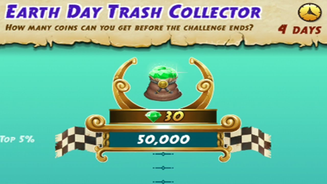 Temple Run 2 EARTH DAY TRASH COLLECTOR #2 - WITH USAIN BOLT CHAMPION