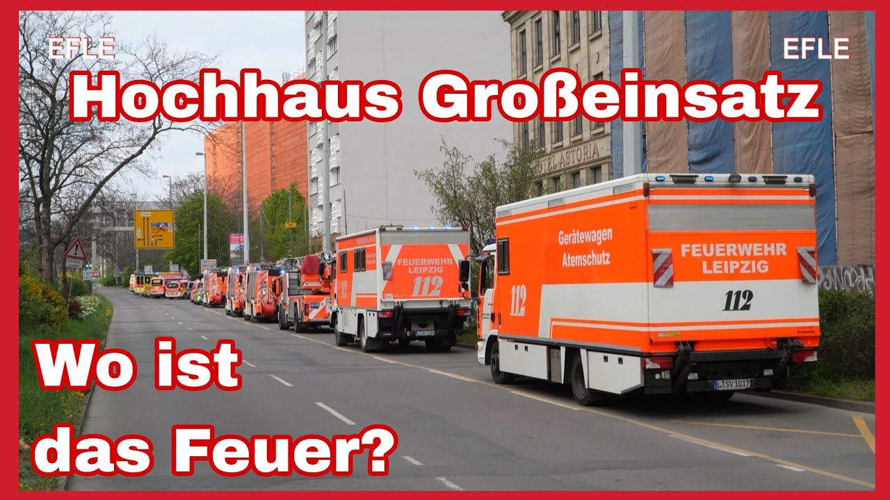 🚒Feuerwehr sucht vermeintliches FEUER im HOCHHAUS🔥Gro&szlig;einsatz an Wohnblock in Leipziger Innenstadt🆘️