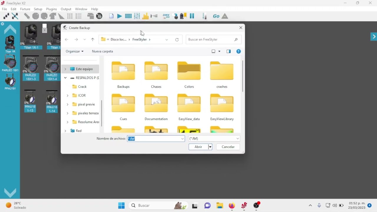 RESPALDAR TUS ESCENAS Y LIBRERÍAS EN FREESTYLER  