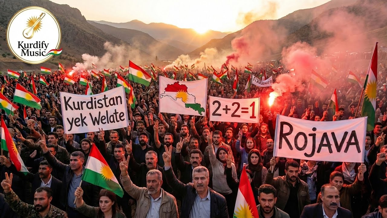 Kurdistan Yek Welat e 🔥 (Ez Kurdistan im) | 2+2=1 ☀️Muz&icirc;ka Şoreşger&icirc; 2026 (Rojava Rojhelate)