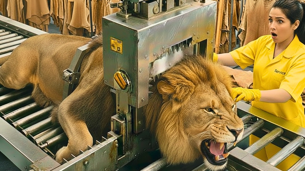 Unbelievable! Inside the Modern Lion Leather Factory | How Premium Leather Bags Are Handcrafted ASMR
