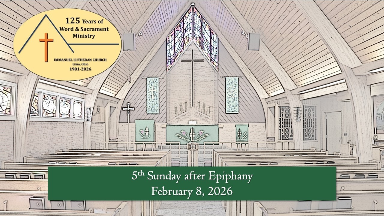 February 8, 2026 (Hymns, Readings & Sermon)