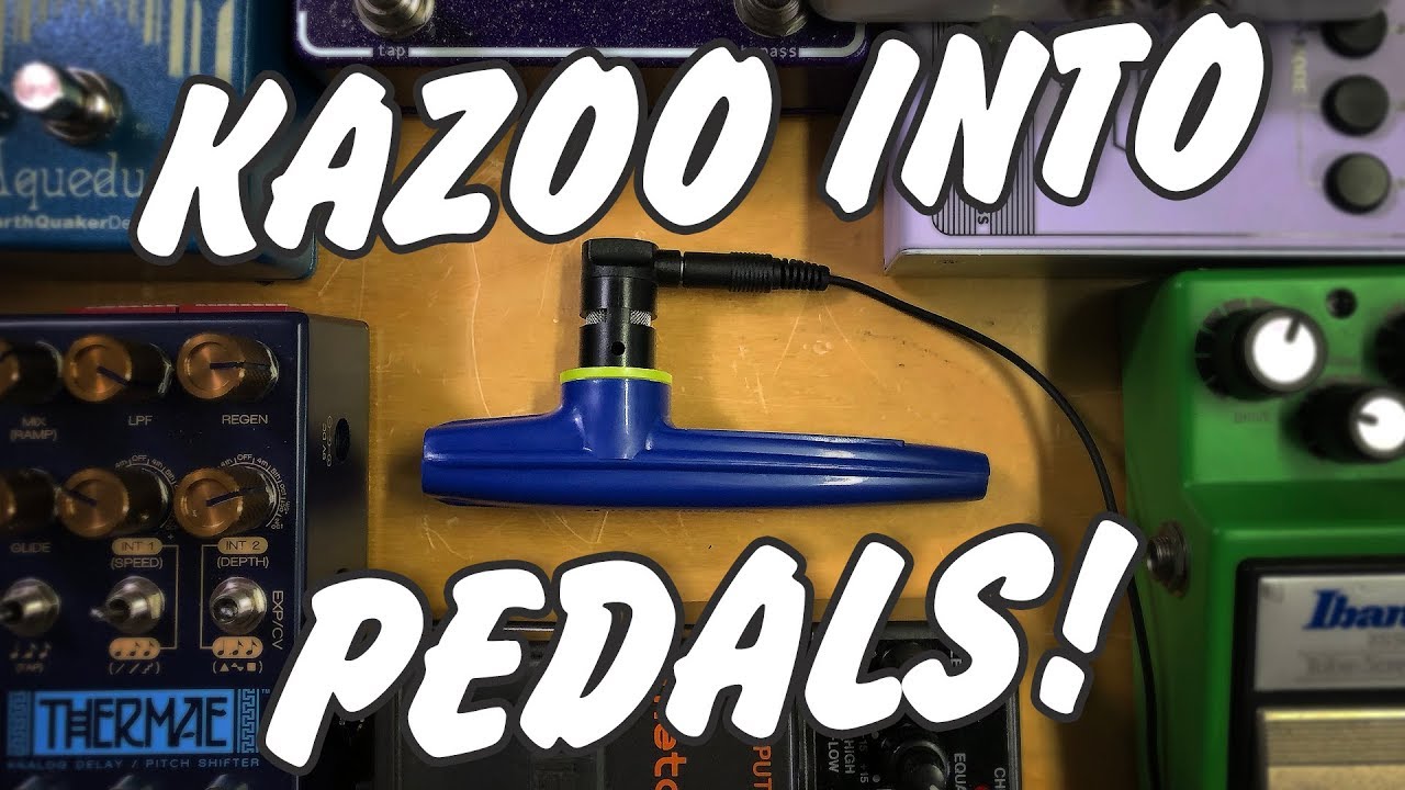 Electric Kazoo into guitar pedals