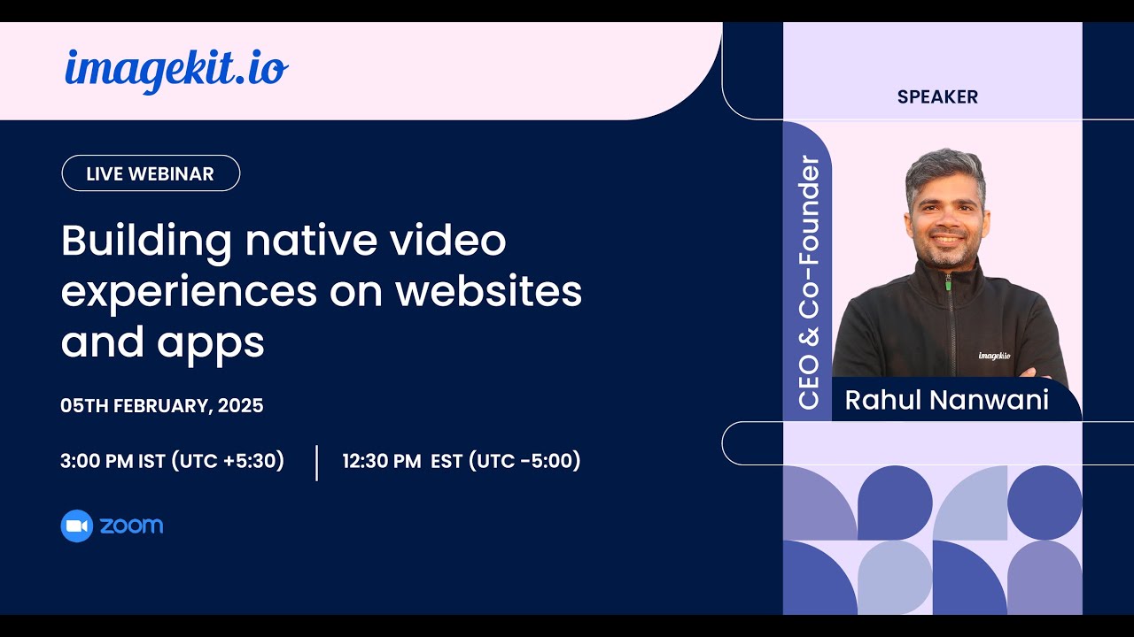 Building native video experiences on websites and apps | ImageKit.io