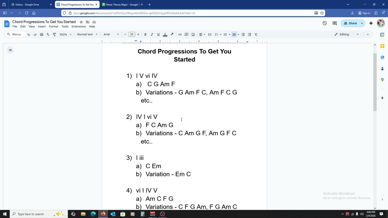 6 Chord Progressions To Get You Started In Making Music