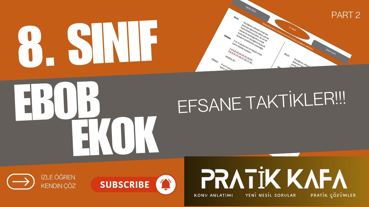 8. SINIF EBOB EKOK (2) TAKTİKLER