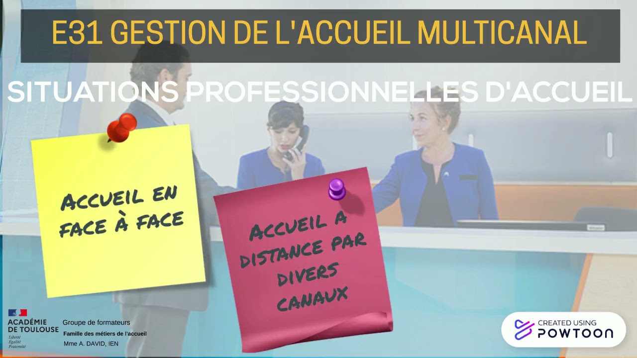 EPREUVE E31 GESTION ACCUEIL MULTICANAL - CCF - BAC PRO METIERS DE L'ACCUEIL
