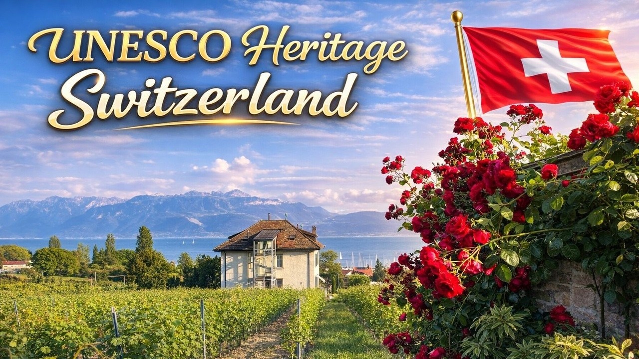 Switzerland’s relaxing and beautiful Walk4k | UNESCO Lavaux Vineyards & Lake Geneva4K #switzerland 