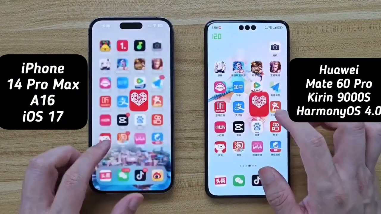 Huawei Mate 60 Pro Vs iPhone 14 Pro Max Speed Comparison!