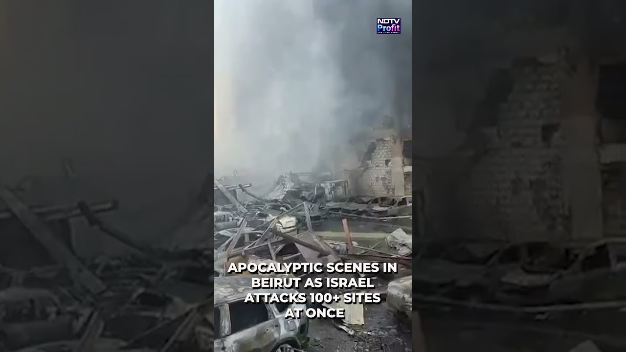 Israel's Largest Strikes Hit Beirut As War Breaks Out In Lebanon