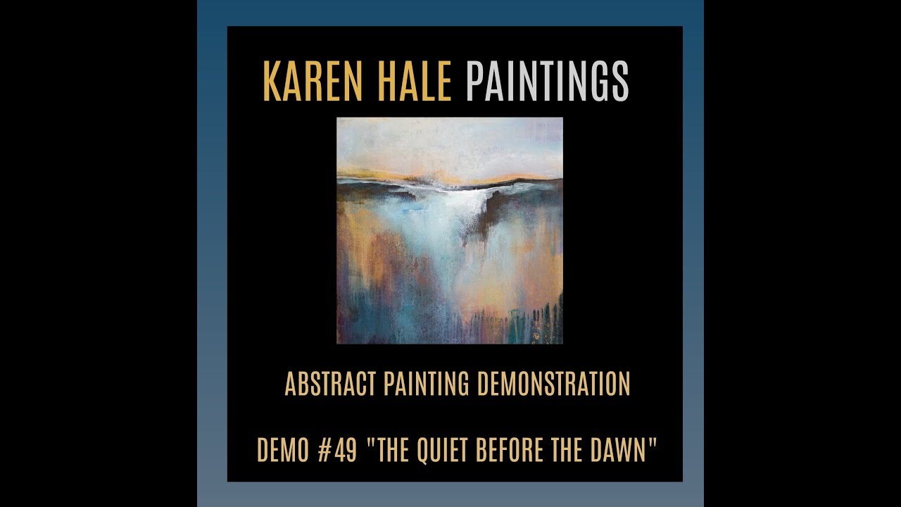 Demonstration of a Bold Colorful Abstract Painting in Acrylic/ metallic gold /flat brush