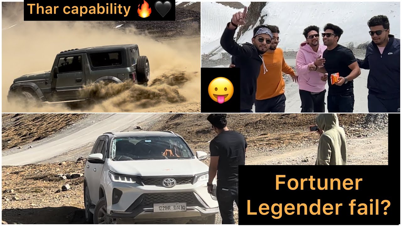 Elvish ki legender bach gayi😰😰 girte girte || Drag race in Ladakh😅 || Legender vs Jeep vs Thar 🔜