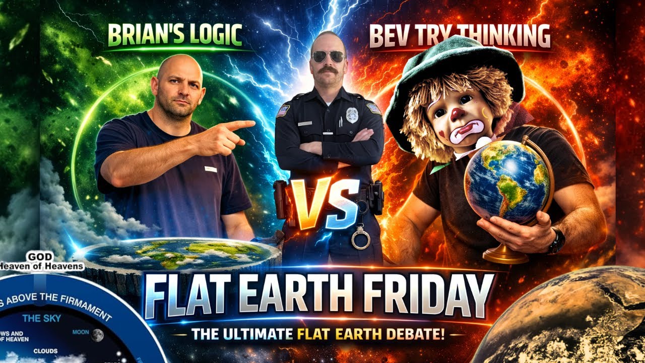 Brian's Logic Vs Bev Try Thinking Flat Earth Friday Debate