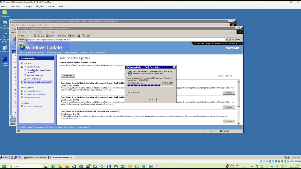 Windows Updates für alte Windows Betriebssysteme mit windowsupdaterestored com installieren