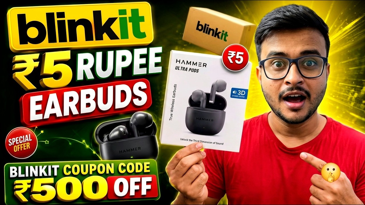 Blinkit ₹5 earbuds Offer?😱 Blinkit earbuds 5 rupees me kaise milega| Blinkit Earbuds Offer | blinkit