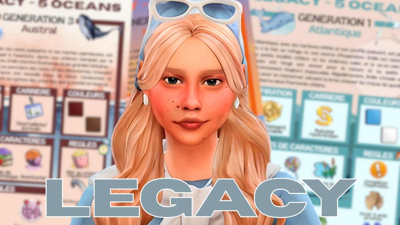 J'ai crée mon propre LEGACY CHALLENGE dans les SIMS 4 ! 🌊🐚