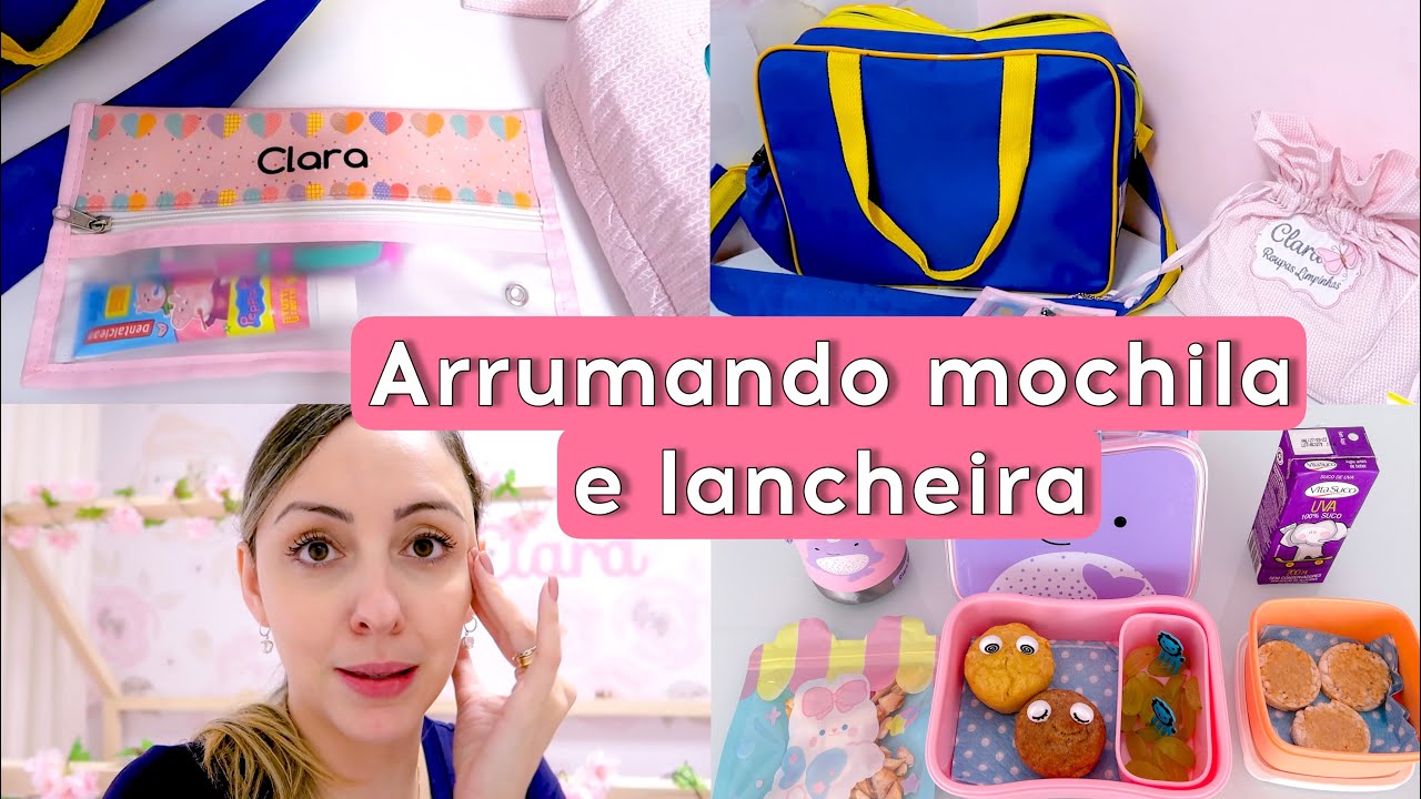 O QUE MINHA FILHA DE 2 ANOS LEVA NA MOCHILA E LANCHEIRA DA ESCOLA | VOLTA AS AULAS 2023