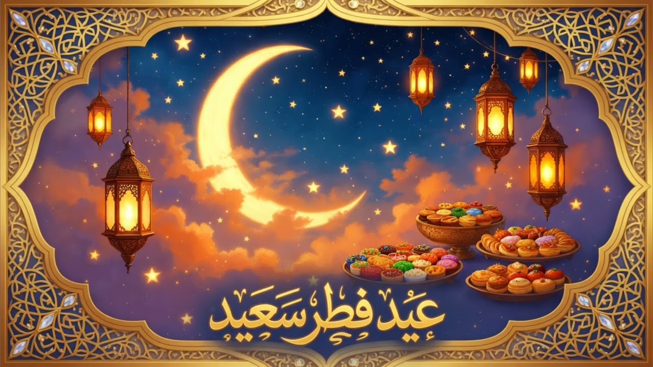 ✨ Eid Al-Fitr Art That Will Blow Your Mind!لوحة عيد الفطر ببرواز كأنها من الجنة 😍