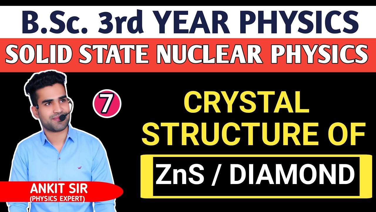 |L7| Crystal Structure of ZnS / Diamond | B.Sc.3rd yr physics | Solid State Nuclear Physics