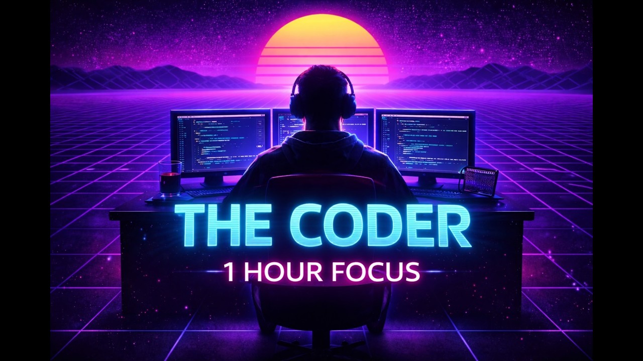 The Coder ⚡ 1 Hour Synthwave Focus Music | Coding, Learning & Flow State