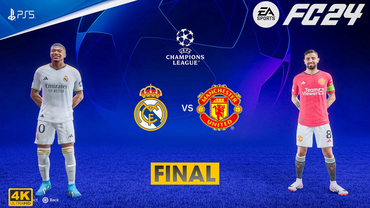 FC 24 - Real Madrid Vs Manchester United - Ft. Mbappe - Champions League Final | PS5™ [4K60]