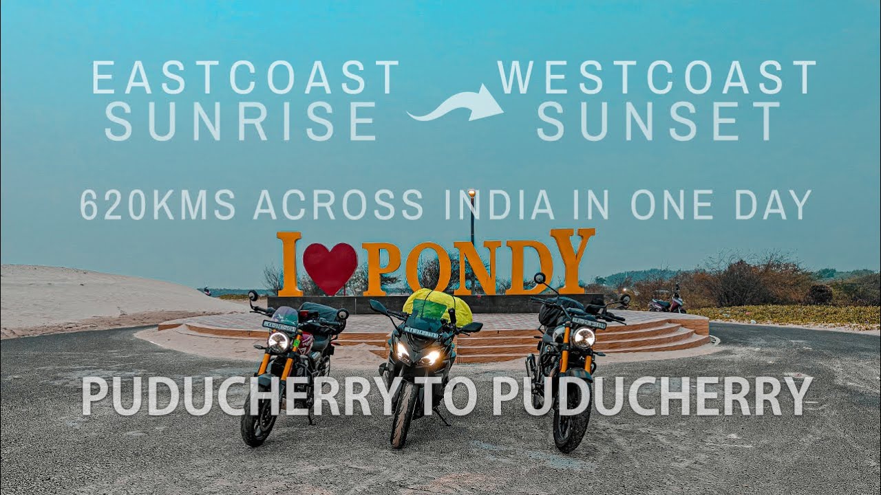 (4k)WEEKEND RIDE from EAST-COAST to WEST-COAST on NINJA 1100SX | DAY2 EP2 | PUDUCHERRY TO PUDUCHERRY