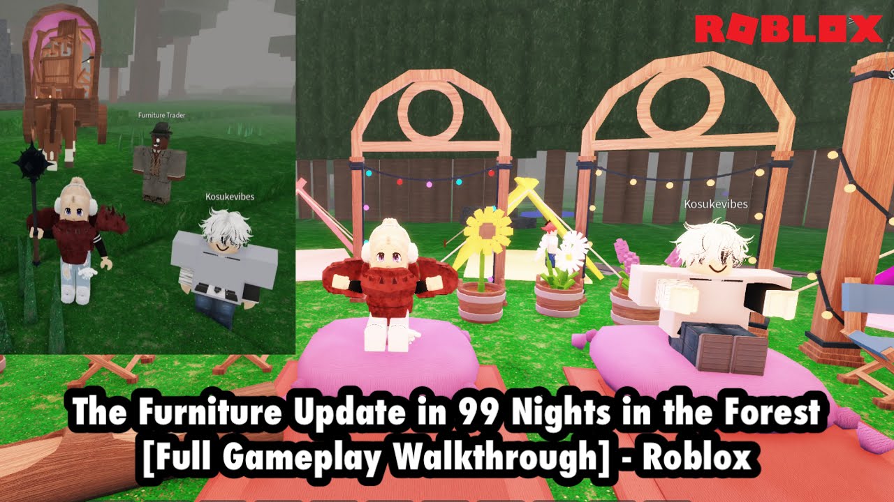 The Furniture Update in 99 Nights in the Forest [Full Gameplay Walkthrough] - Roblox