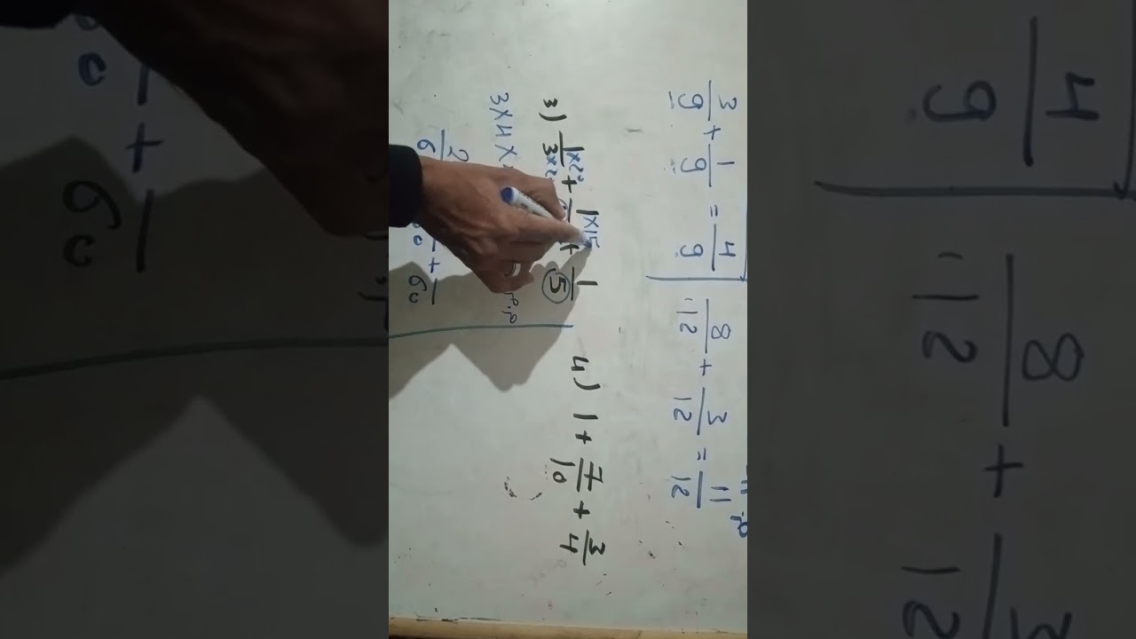 جمع الكسور غير متحدة المقام وطرحها 
