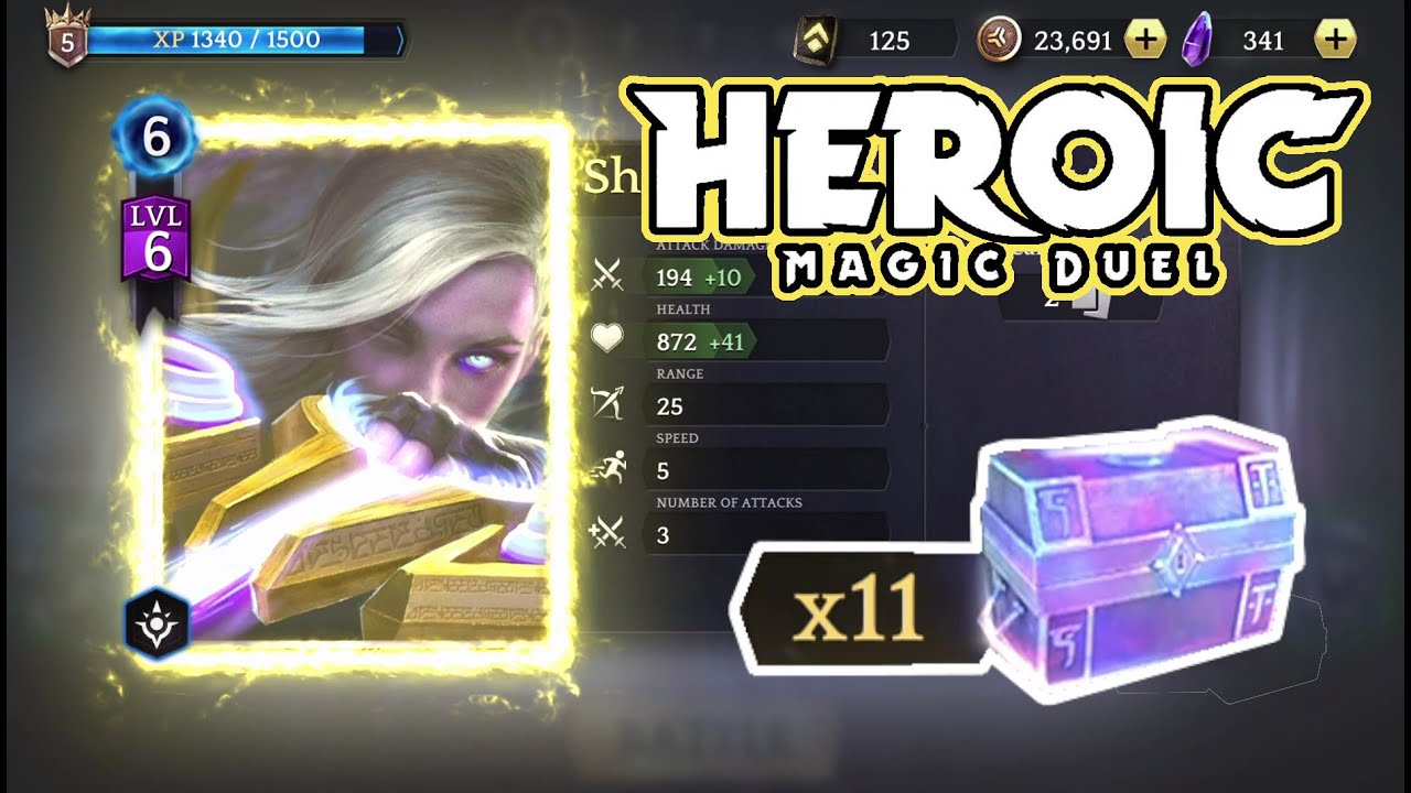 Heroic Magic Duel (Mobile Game Strategy) 🔥 Shadow Huntress GamePlay 📣📣 Riko  LvL 6🔥