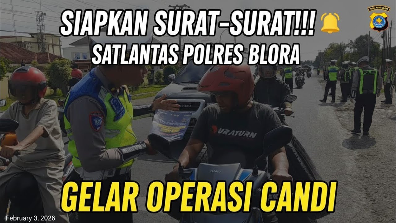Satlantas Polres Blora Gelar Operasi Candi Keselamatan 2026