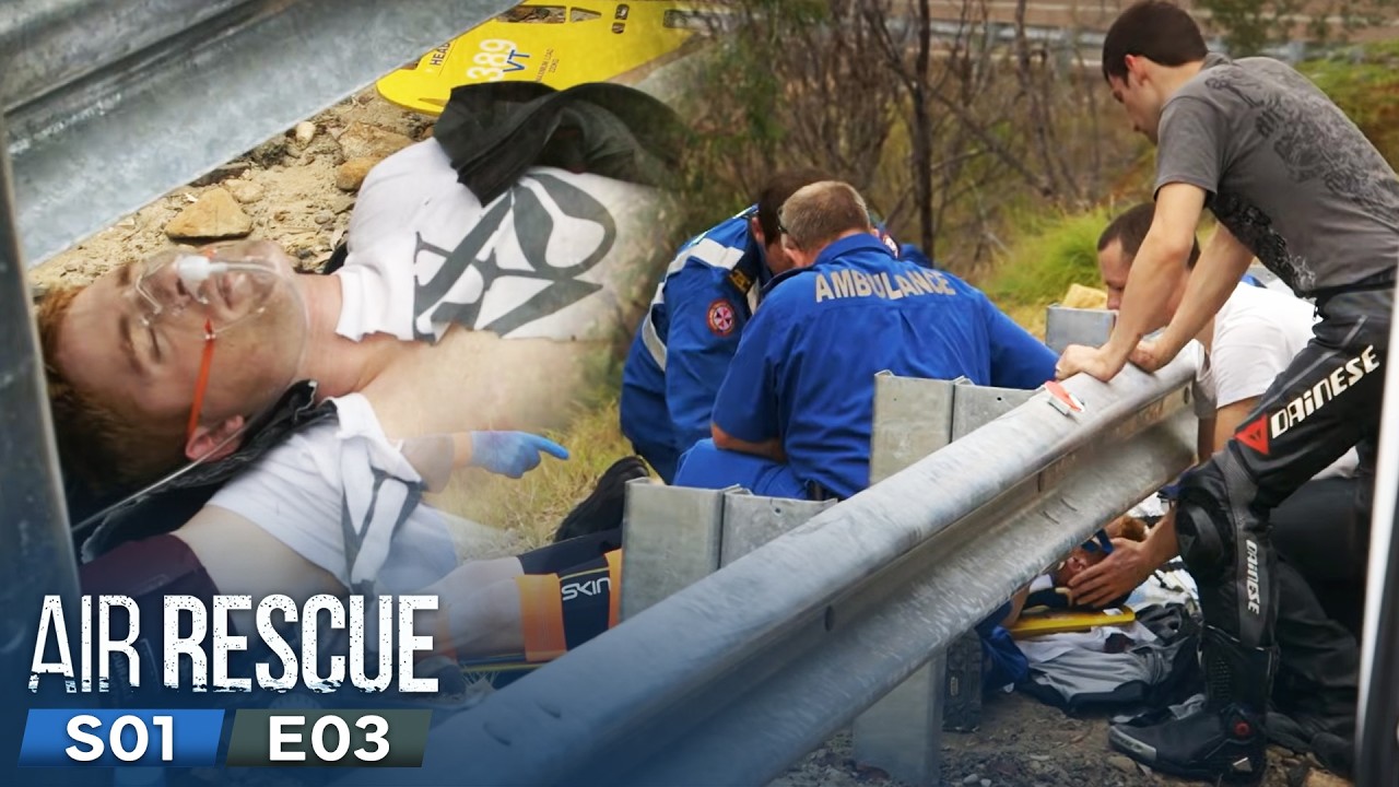 Air Rescue Season 1 Episode 3 | Motorcyclist Trapped Against Guardrail