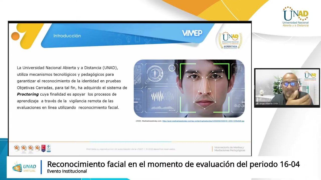 Reconocimiento facial en el momento de evaluación del periodo 16-04