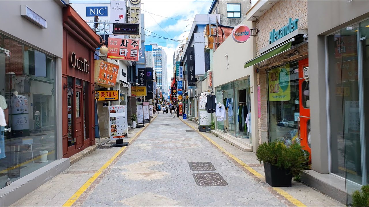 【Korea City Walk】 Gwangju 🚶‍♂️ Downtown | Sangmu Commercial District