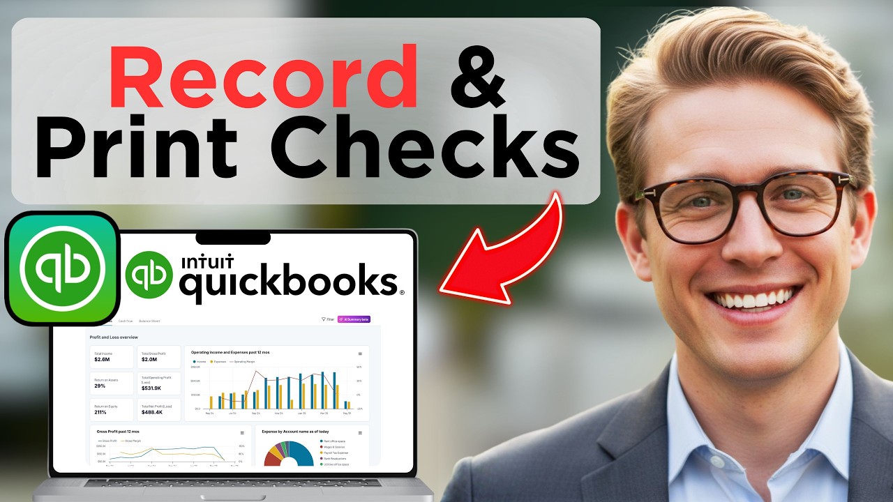 Как регистрировать и распечатывать чеки в QuickBooks Online (Полное руководство 2026 г.)
