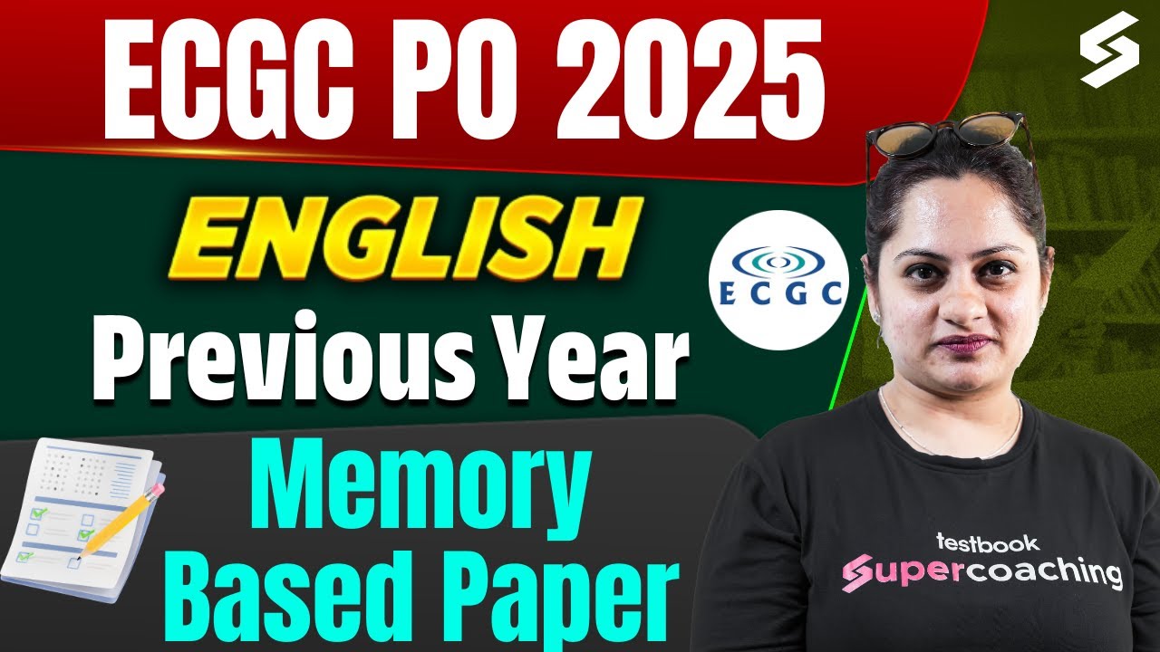 ECGC PO 2025 PREVIOUS YEAR PAPER | ECGC PO ENGLISH MEMORY BASED PAPER | HARSHITA MA'AM