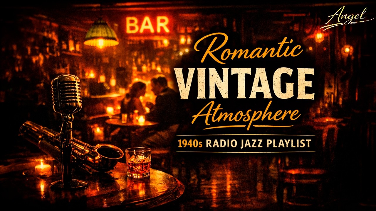 Late Night 1940s Jazz Bar Ambience | Study / Work / Drive / Sleep