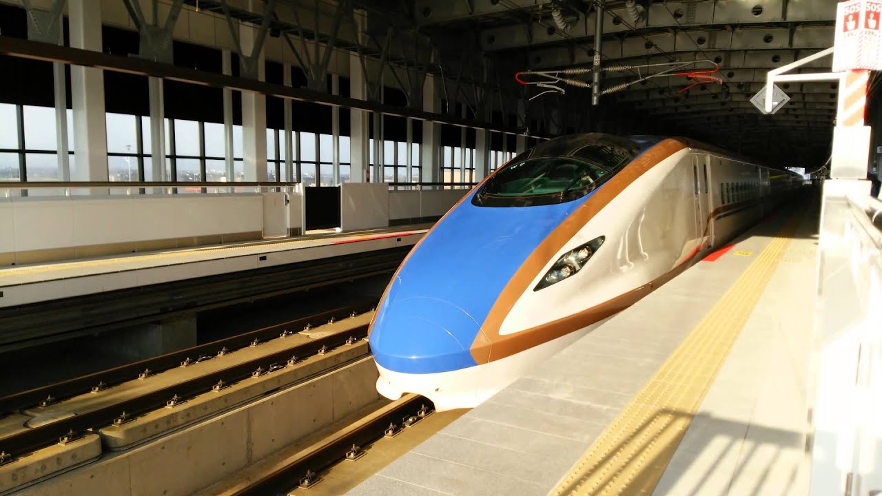 北陸新幹線　かがやき５３６号　新高岡駅停車 ４K