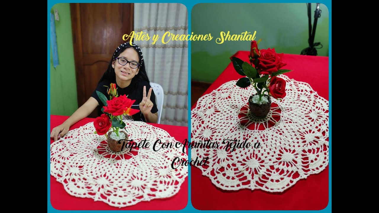 Lindo Tapete Con Arañitas Tejido a Crochet.